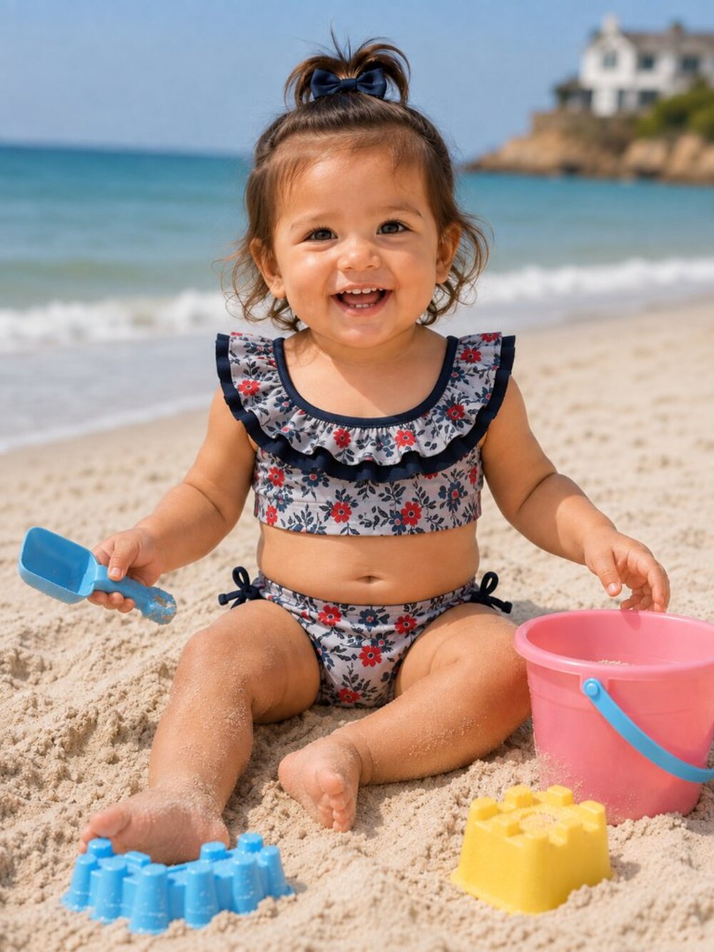 NWT - Modern Moments by Gerber 2 Pc Tankini Set - 18 M,3T - Red and Blue Floral